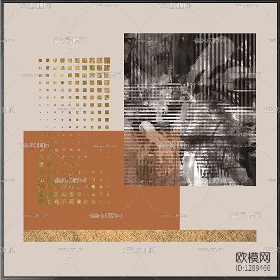 新中式轻奢抽象装饰画下载