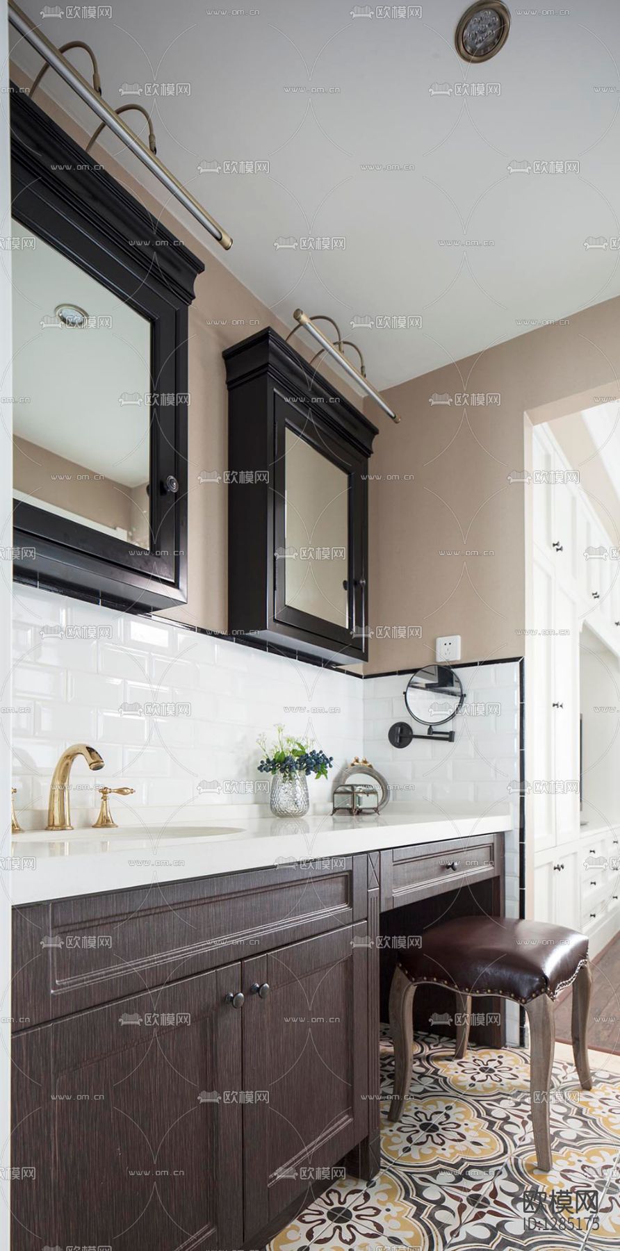 样板房CAD施工图下载（渲染图6）