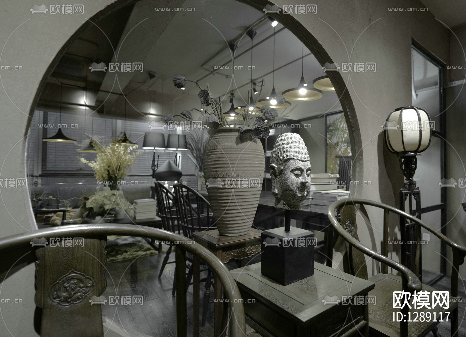 叙品设计公司办公室cad施工图下载（渲染图5）