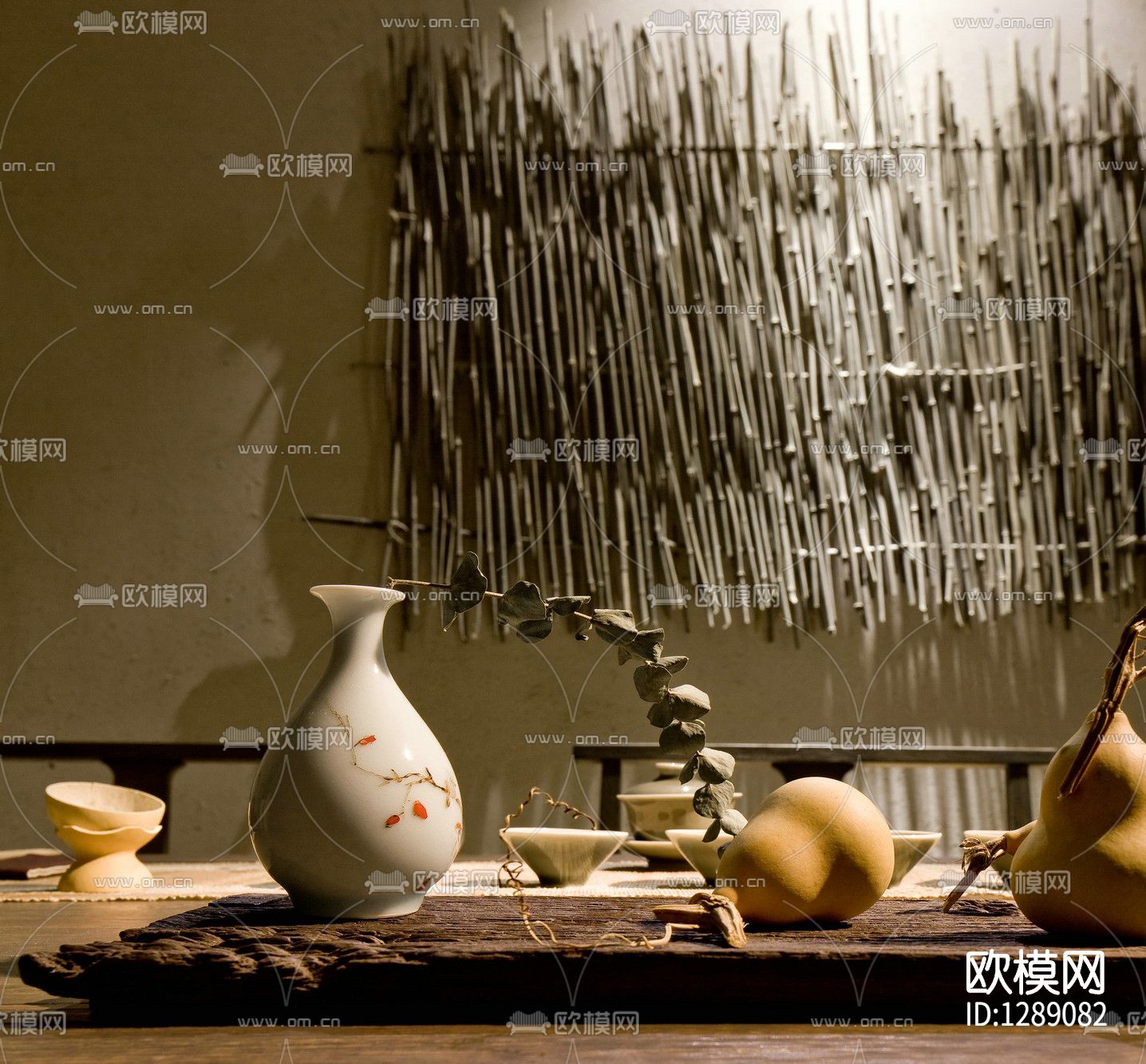 叙品设计水云间茶会所cad施工图下载（渲染图2）