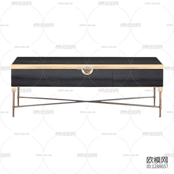 现代轻奢实木金属茶几下载