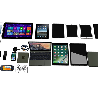  现代平板电脑手机su模型 