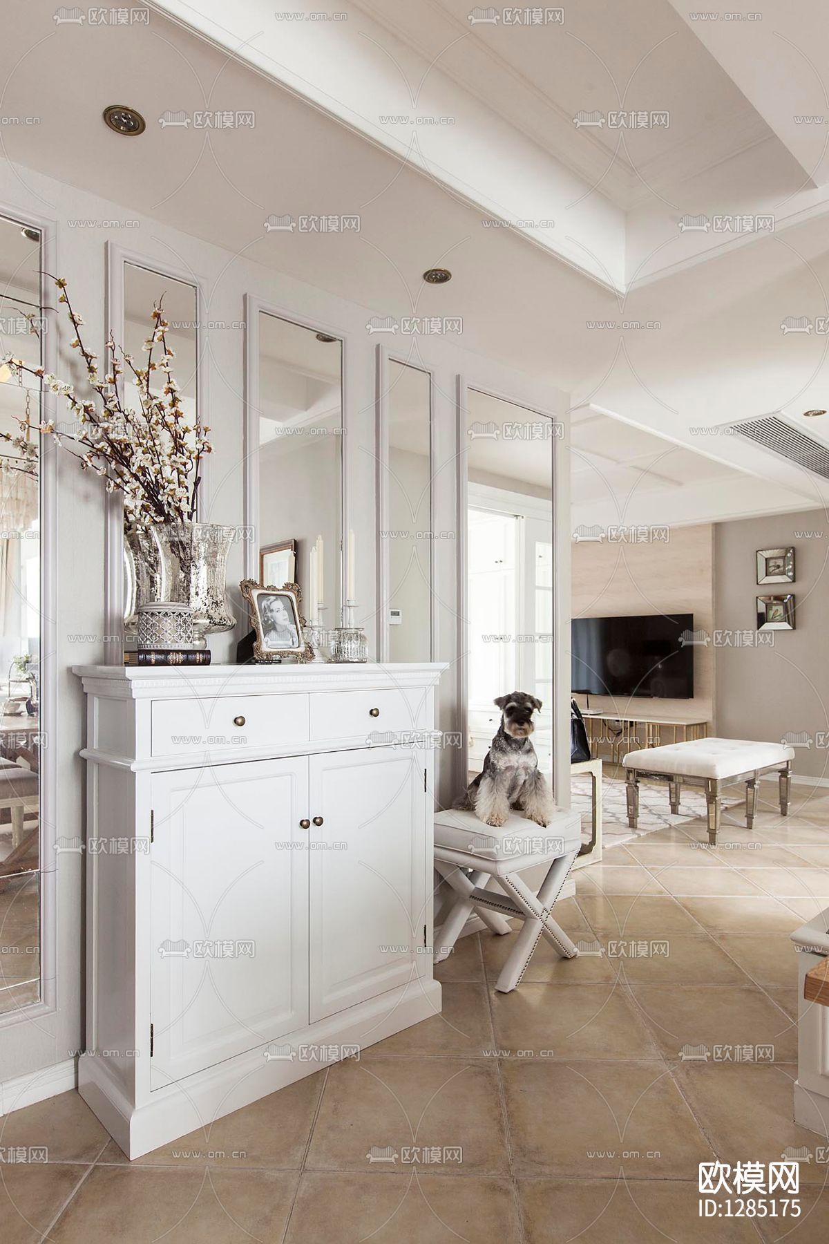 样板房CAD施工图下载（渲染图1）