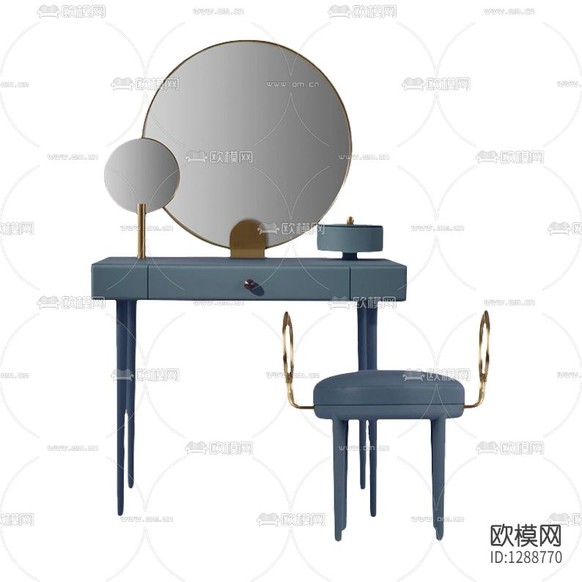 北欧简约实木金属梳妆台下载