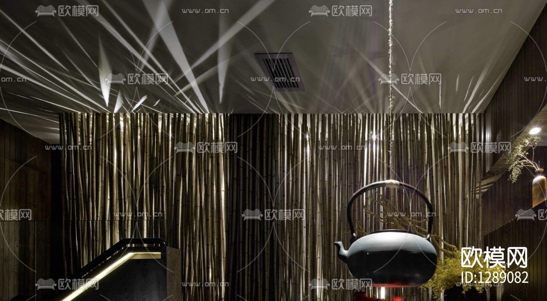 叙品设计水云间茶会所cad施工图下载（渲染图10）