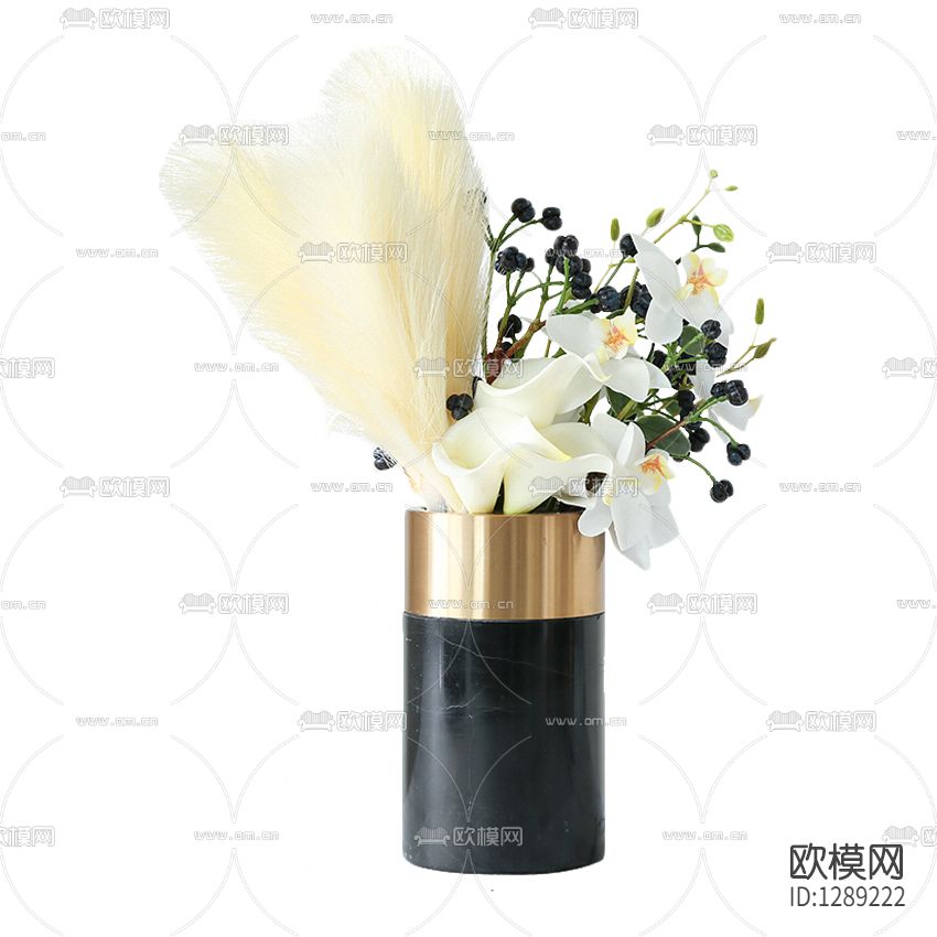 现代轻奢金属大理石花艺下载