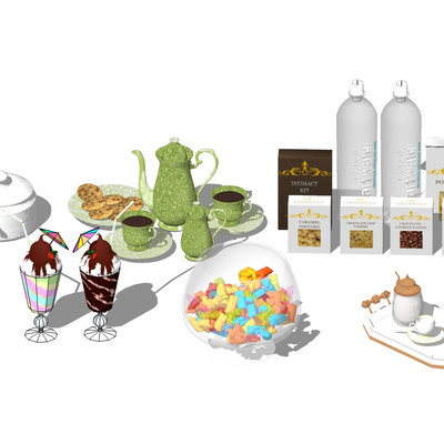  现代蛋糕甜品su模型 