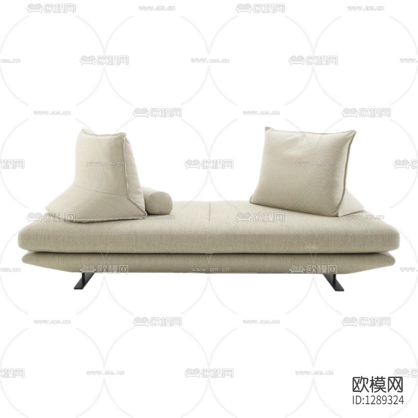 现代简约布艺双人沙发