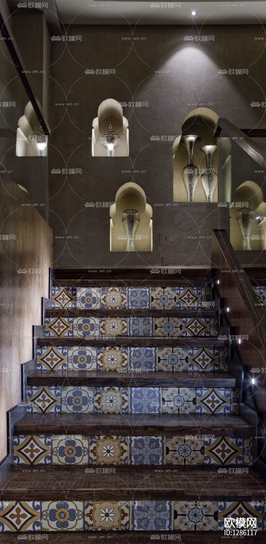 天域格餐厅会所cad施工图下载（渲染图5）