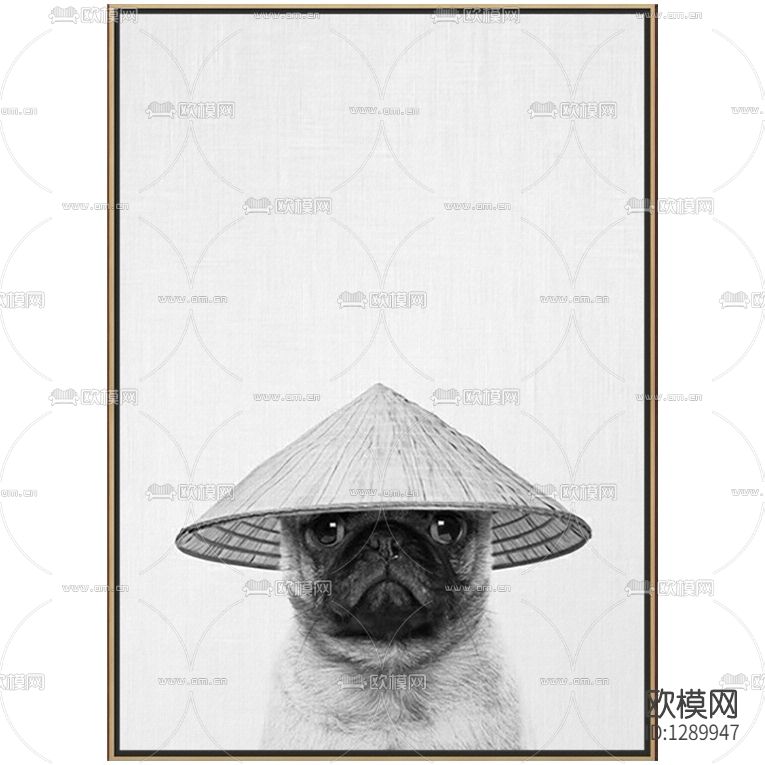 北欧简约小狗摄影装饰画下载