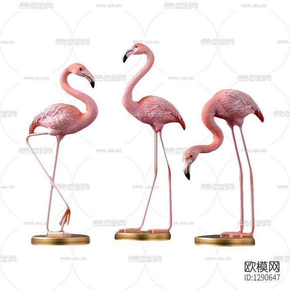 北欧简约火烈鸟摆件下载