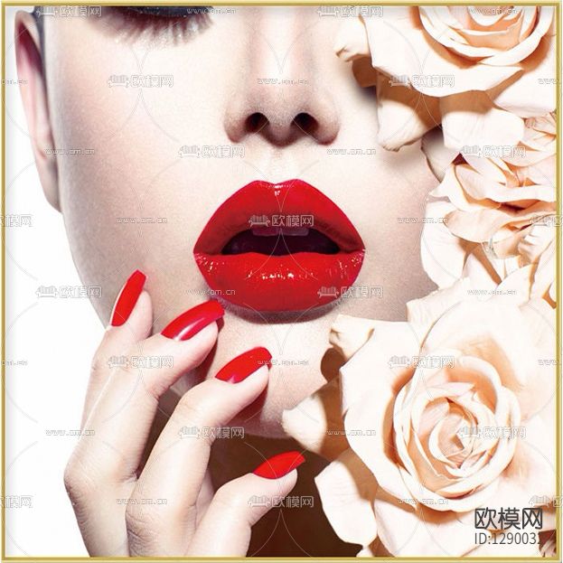 现代轻奢人像摄影装饰画下载