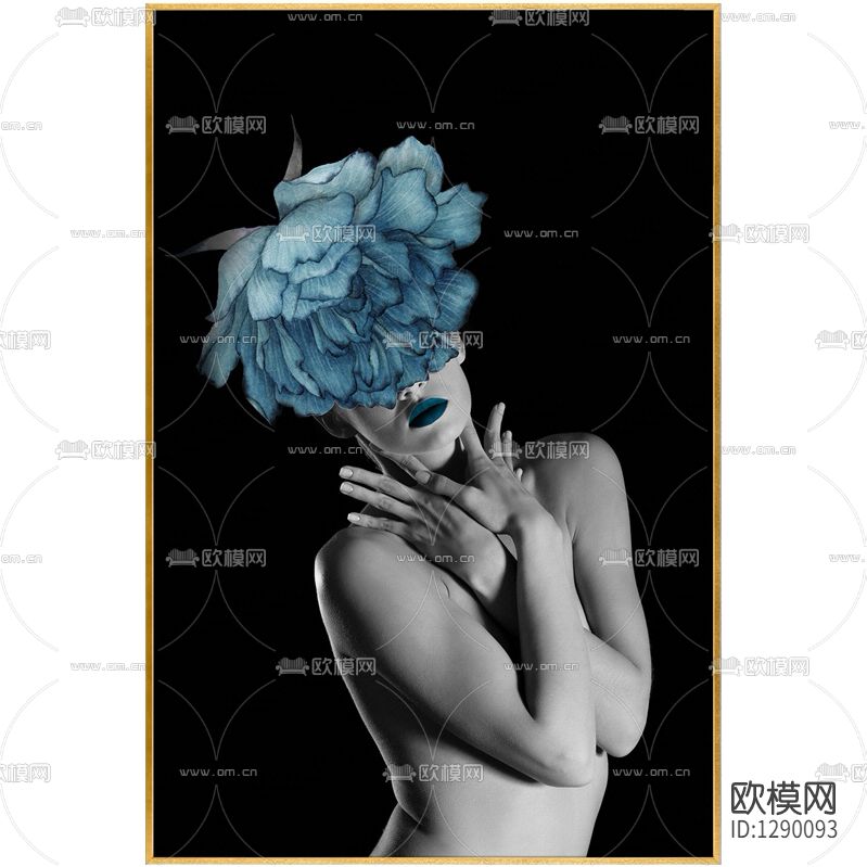 现代轻奢人像创意摄影装饰画下载