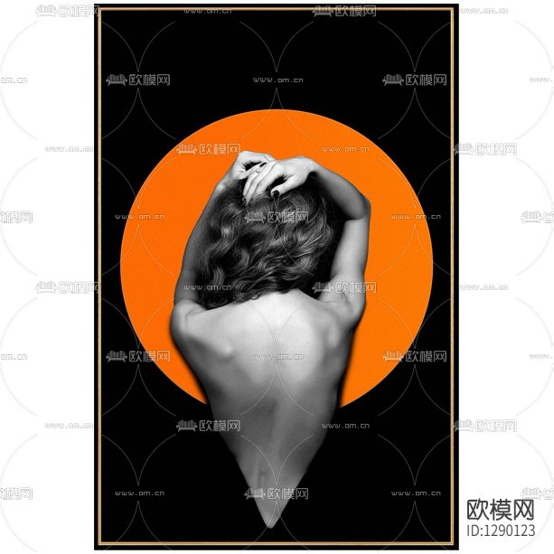 现代轻奢人像创意摄影装饰画
