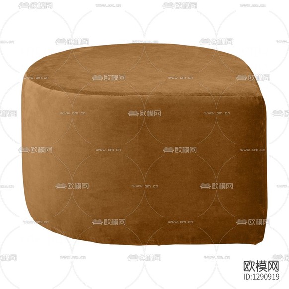 现代轻奢绒布沙发凳下载