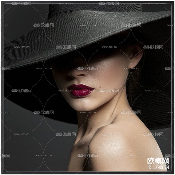 现代轻奢人像摄影装饰画下载