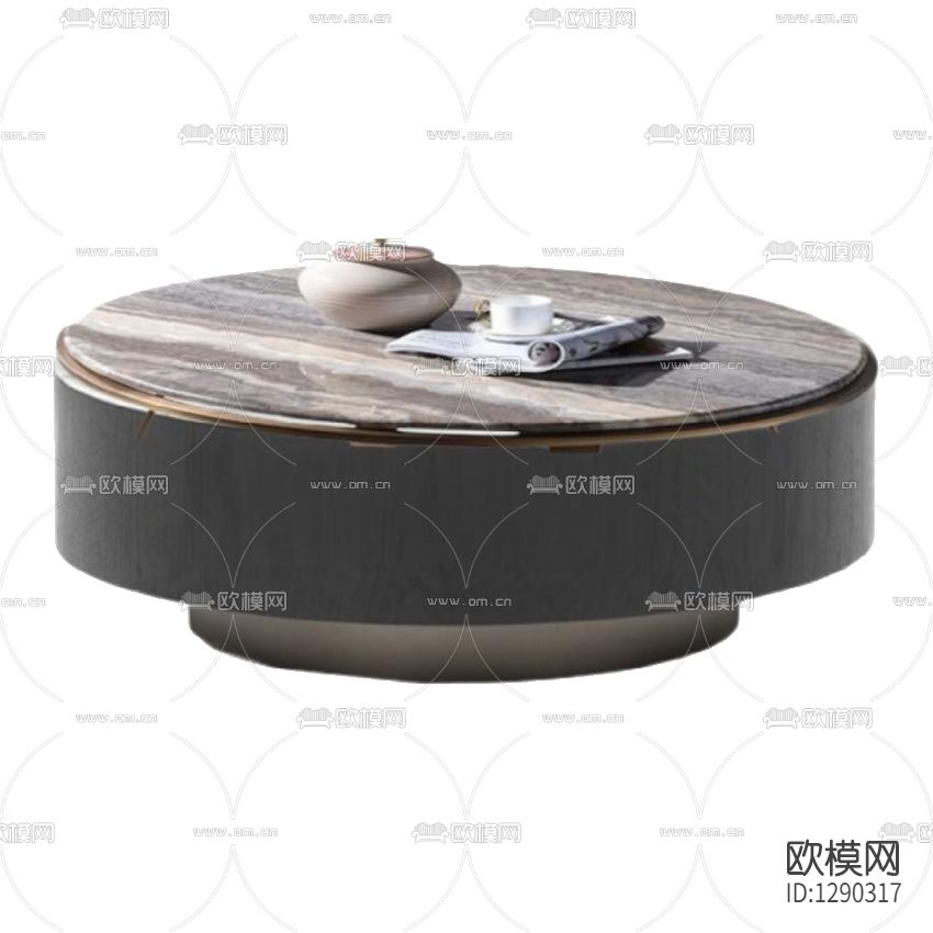 现代轻奢实木大理石茶几下载