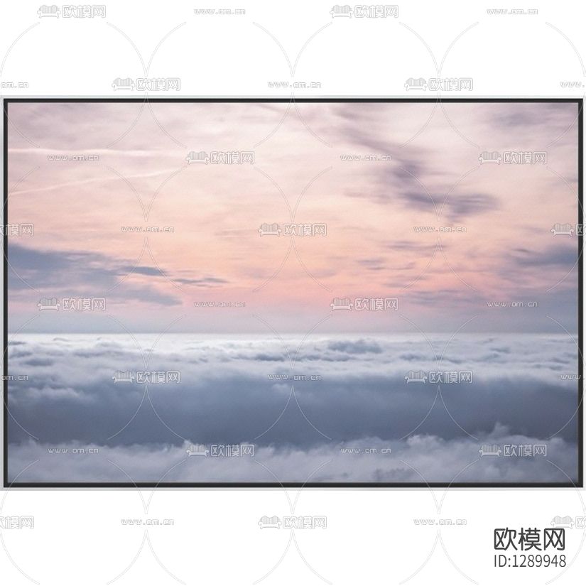 北欧简约云海摄影装饰画下载