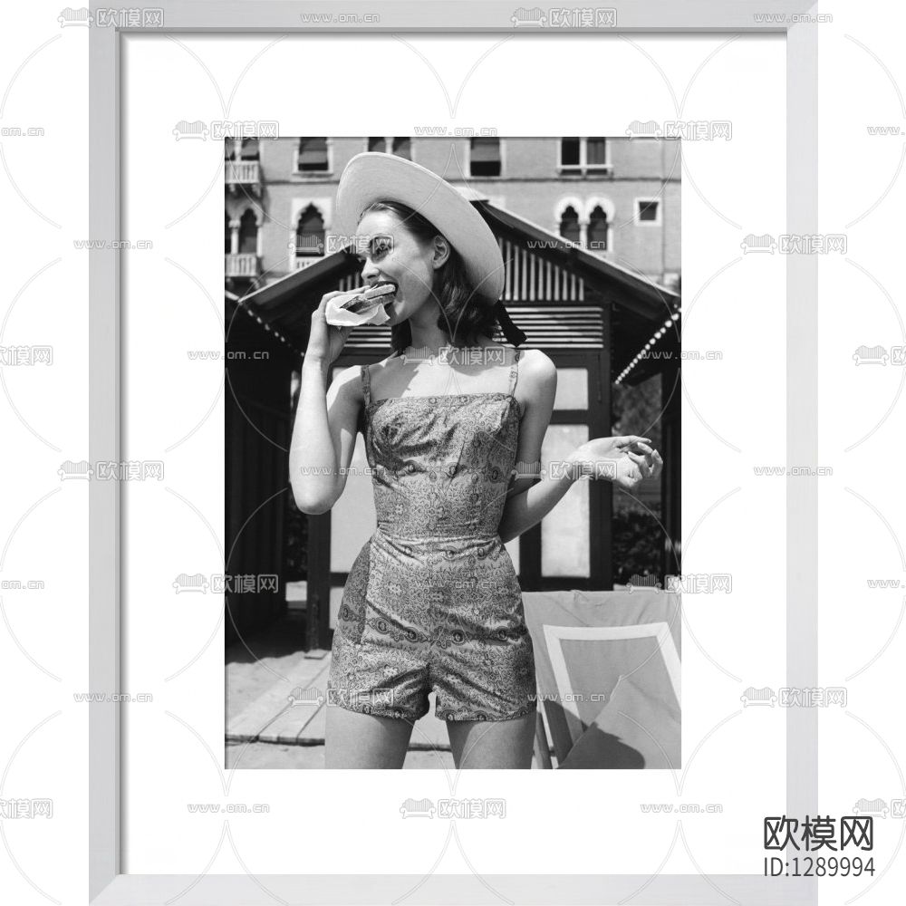 美式简约复古人像摄影装饰画