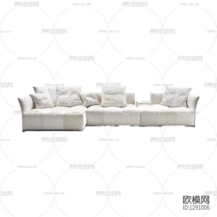 现代简约布艺多人沙发下载