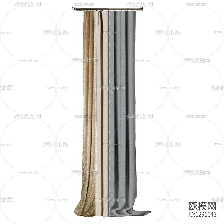 现代简约布艺窗帘下载