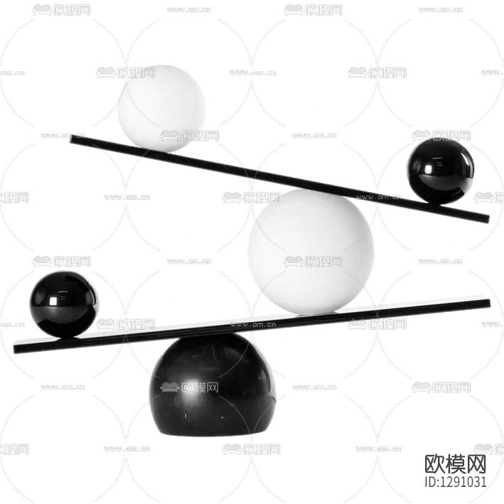 现代简约创意大理石摆件下载