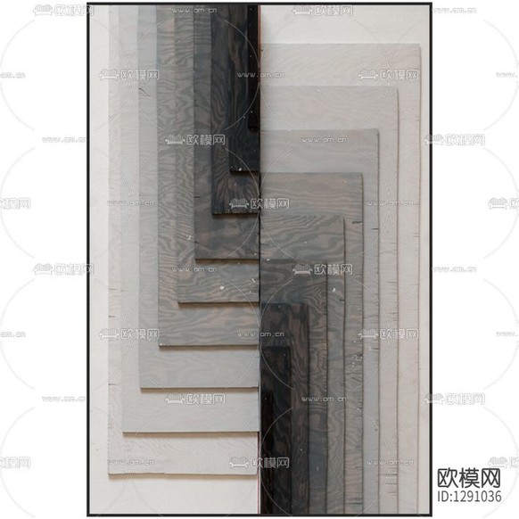 现代简约黑白几何线条艺术装饰画下载