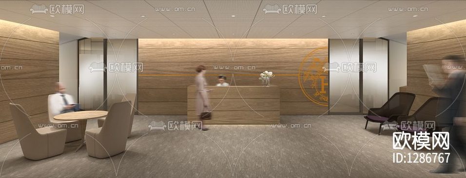 爱马仕上海办公室cad施工图下载(渲染图6)