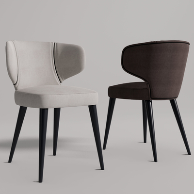 现代布艺餐椅su模型