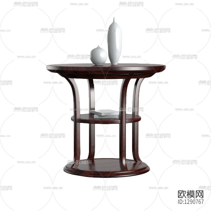 新中式简约实木边几下载