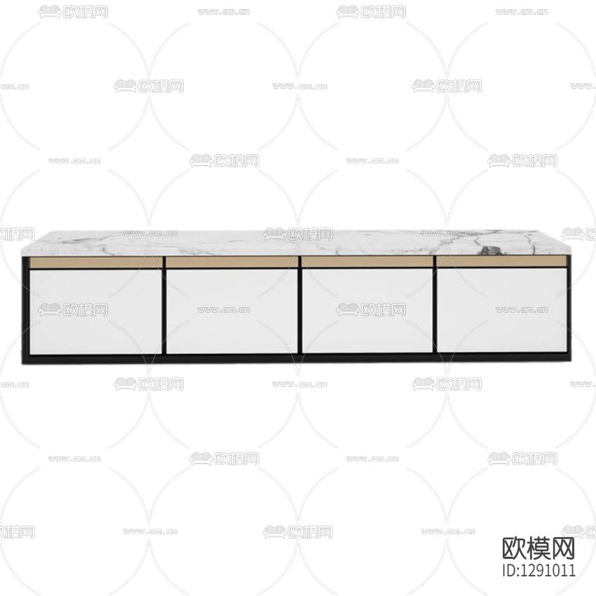 新中式简约实木大理石电视柜下载