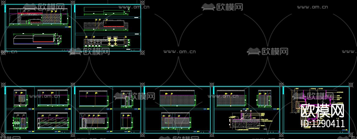 中医馆cad施工图下载（渲染图7）