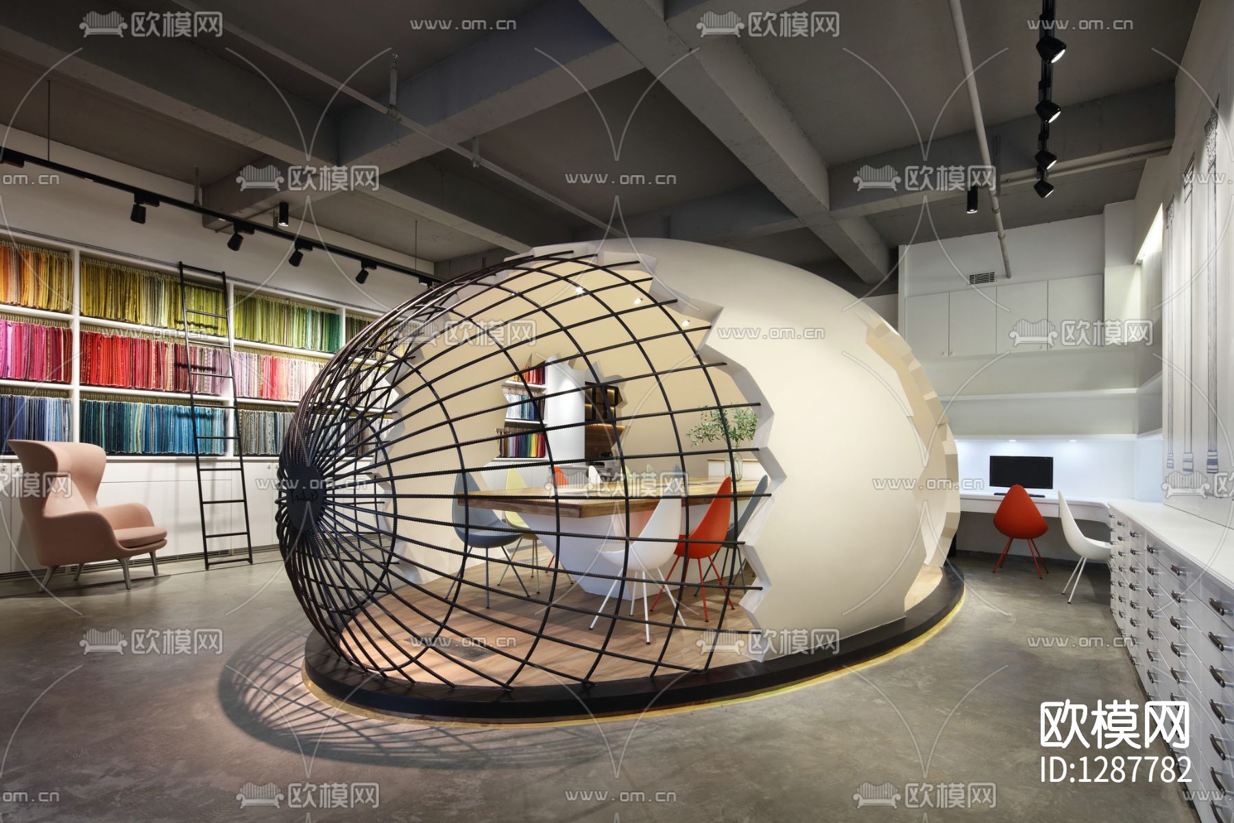 余颢凌设计--小巨蛋办公室cad施工图下载（渲染图5）