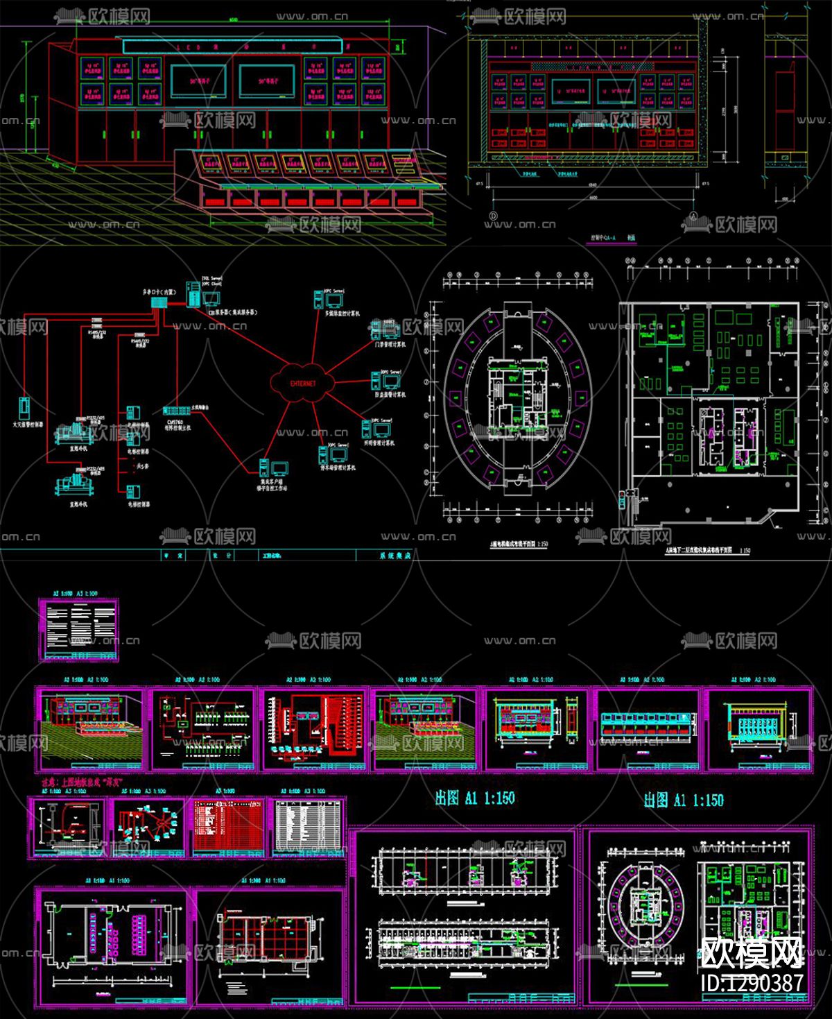 建筑弱电智能化cad施工图下载