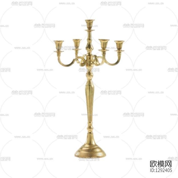 簡(jiǎn)歐金色不銹鋼燭臺(tái)下載