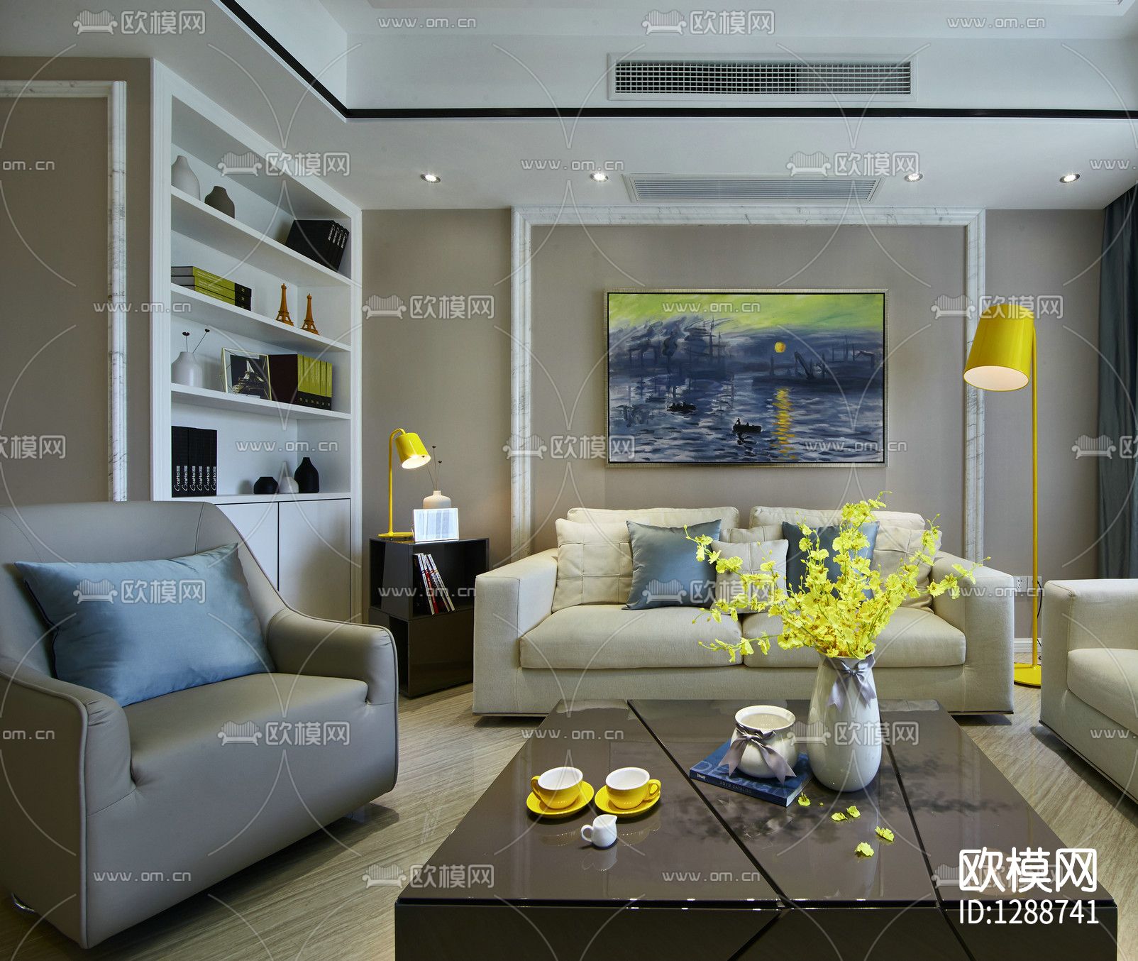 样板房cad施工图下载（渲染图1）