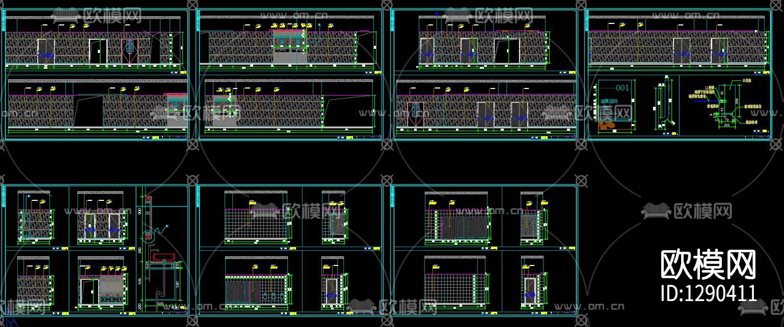 中医馆cad施工图下载（渲染图6）
