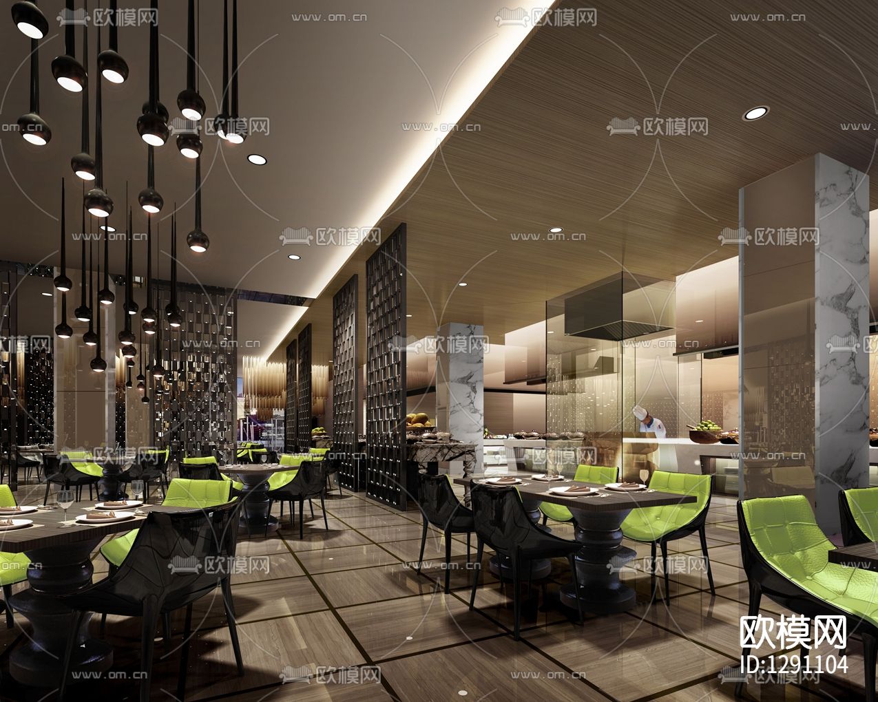 艾美酒店效果图cad施工图下载（渲染图3）