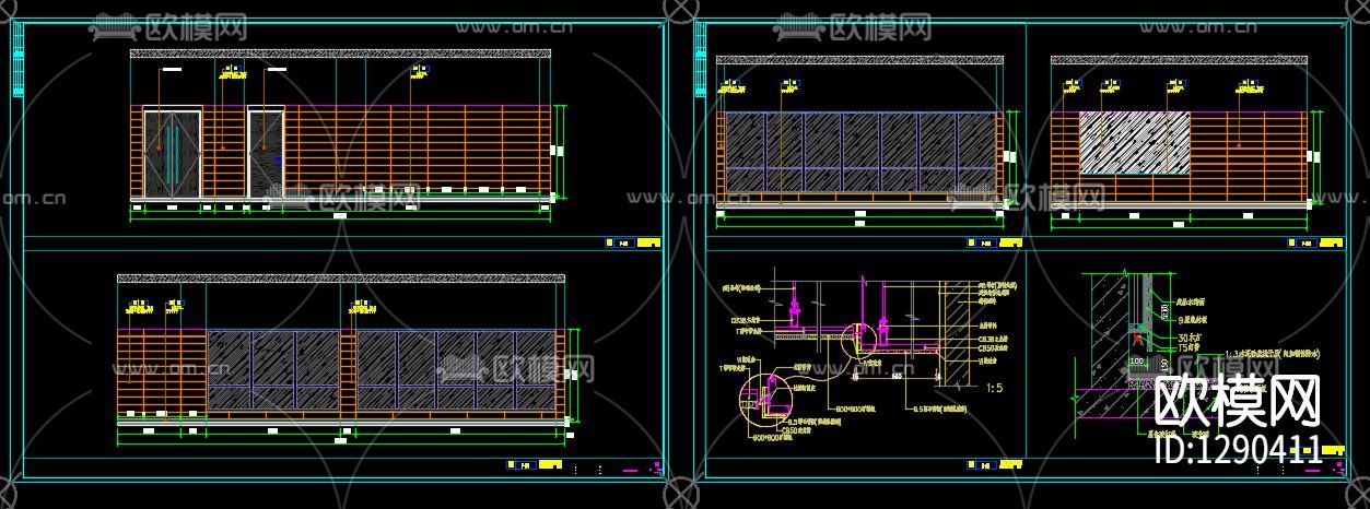 中医馆cad施工图下载（渲染图8）
