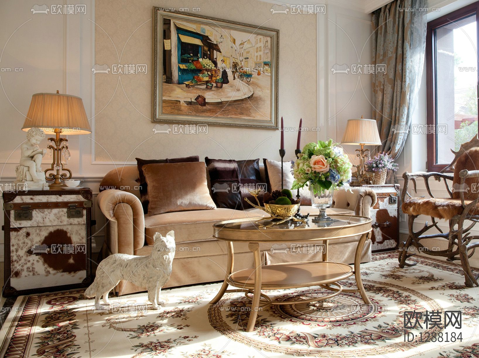 徐树仁  上海风景水岸样板房cad施工图下载（渲染图1）