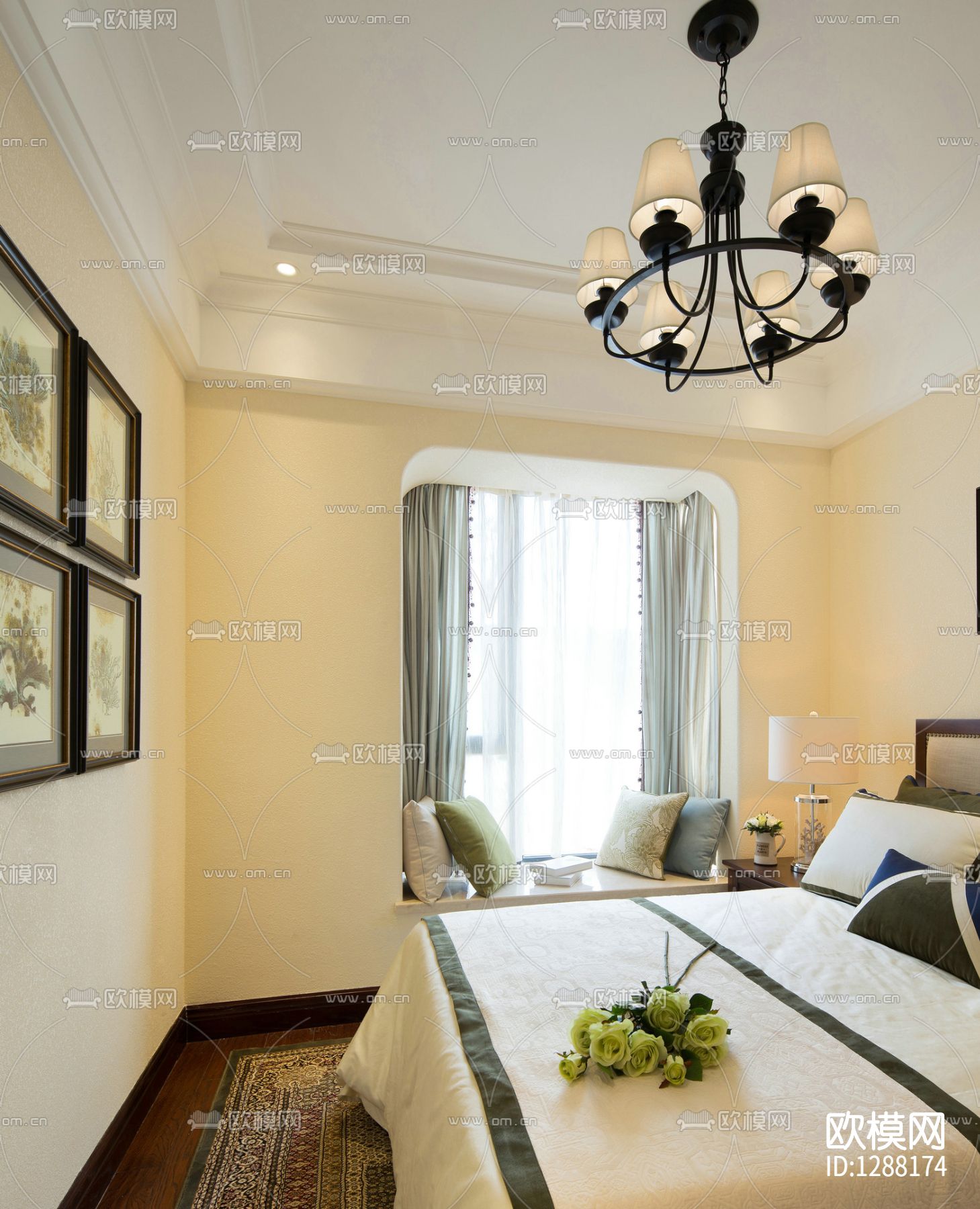 徐树仁 东部现代城花园样板间cad施工图下载（渲染图7）