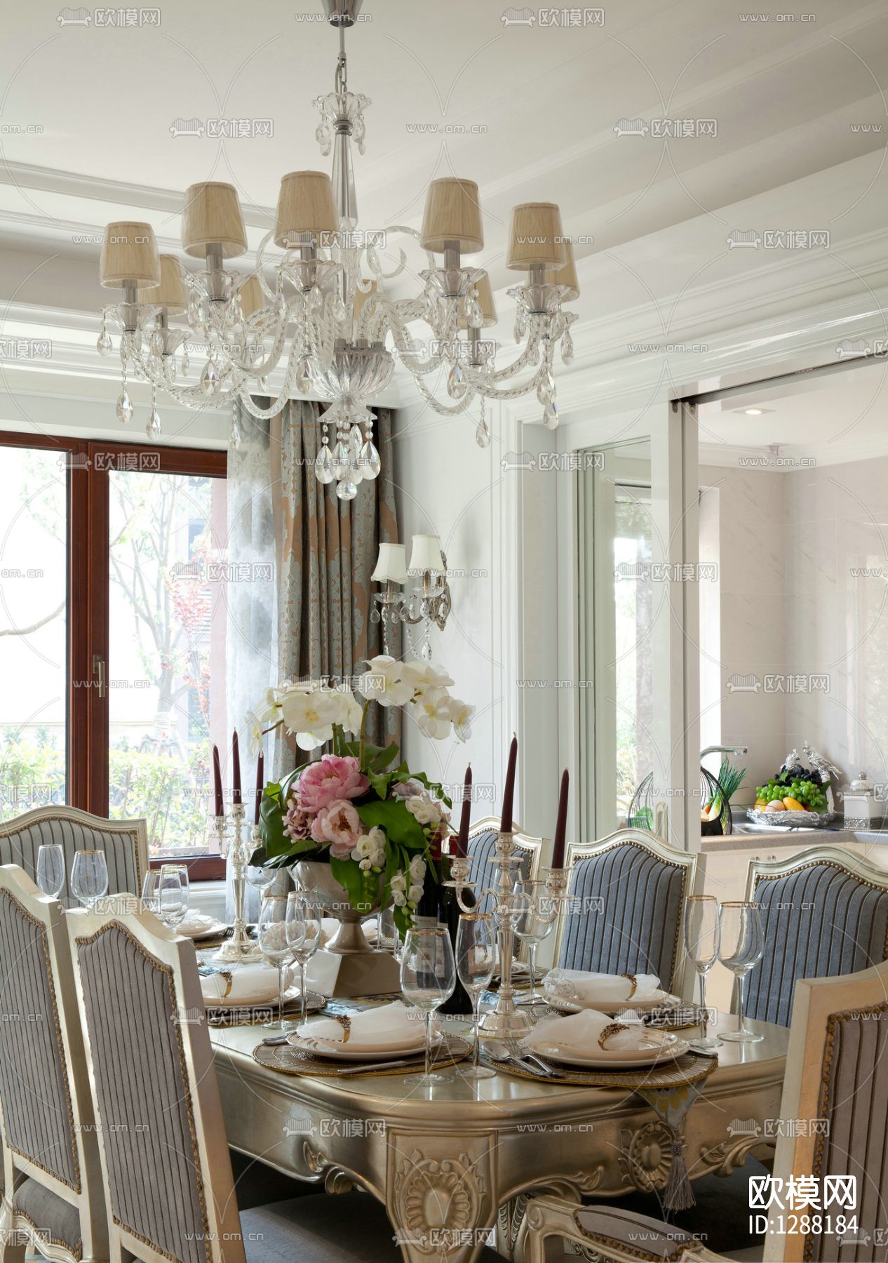 徐树仁  上海风景水岸样板房cad施工图下载（渲染图2）