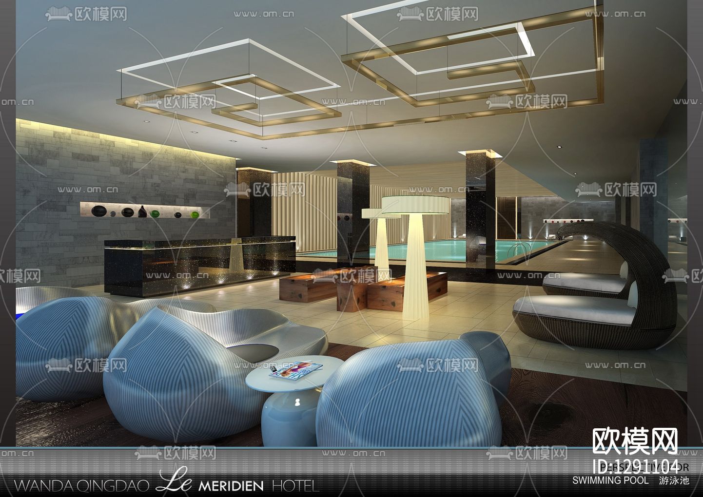 艾美酒店效果图cad施工图下载（渲染图4）