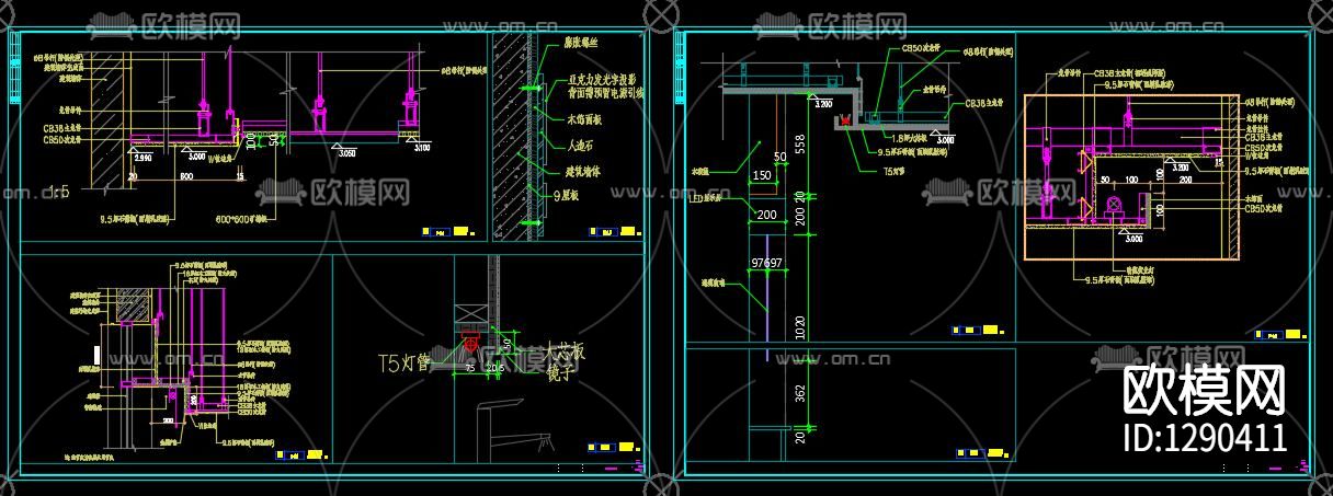 中医馆cad施工图下载（渲染图5）