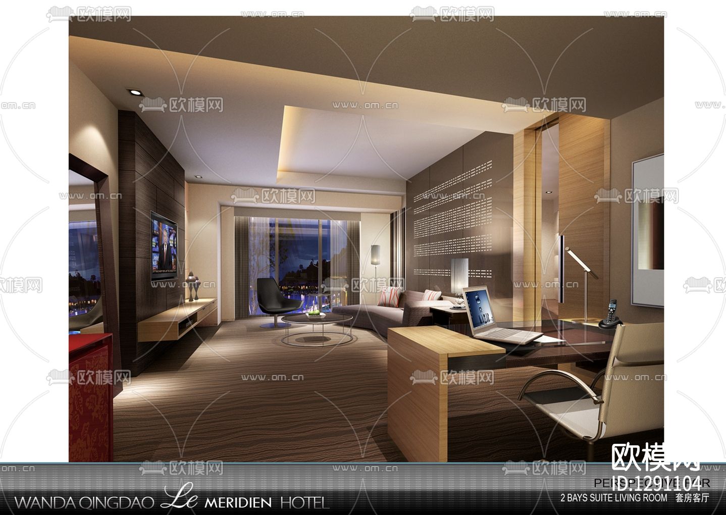 艾美酒店效果图cad施工图下载（渲染图5）