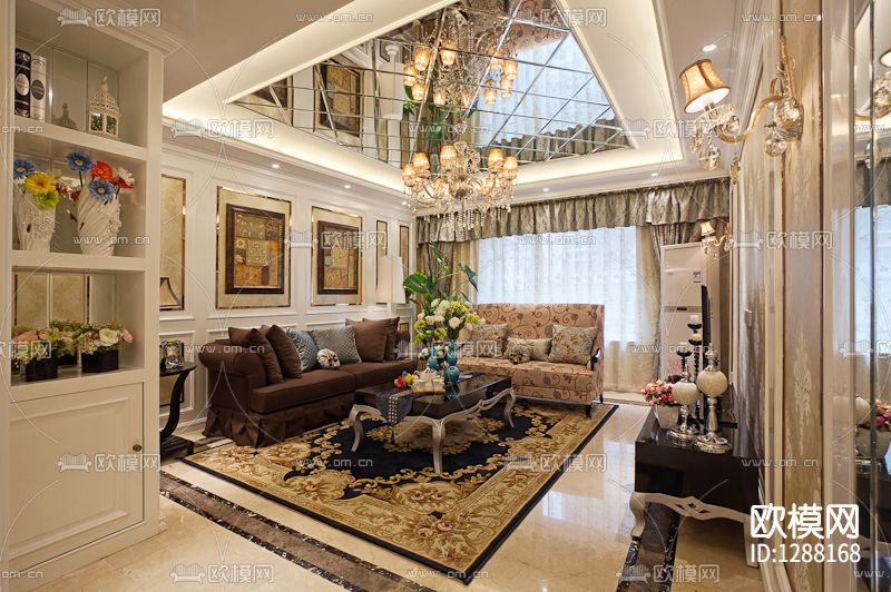 成象设计 徐强 样板间cad施工图下载（渲染图2）