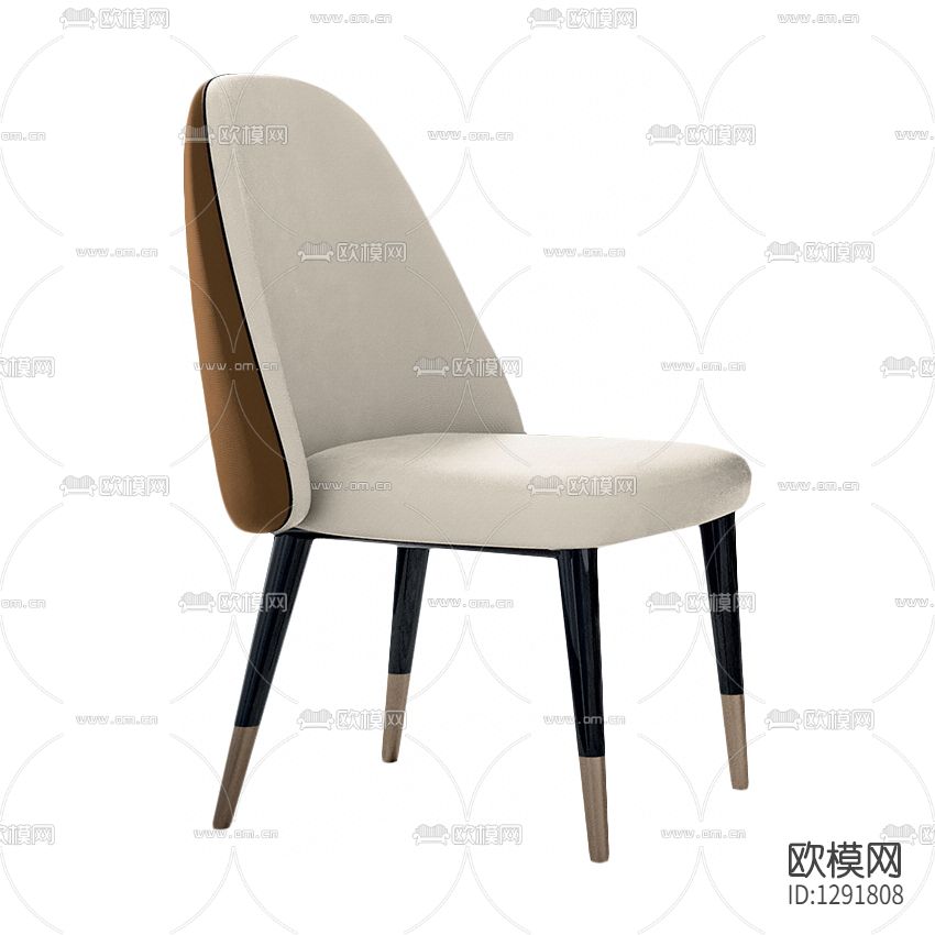 现代简约布艺皮革餐椅下载