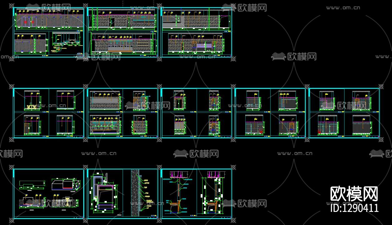 中医馆cad施工图下载（渲染图9）