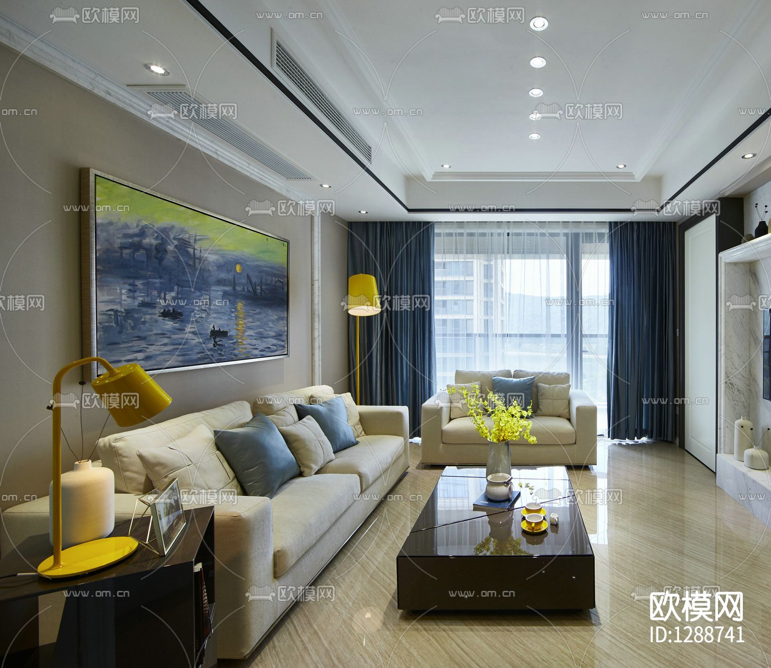 样板房cad施工图下载（渲染图3）