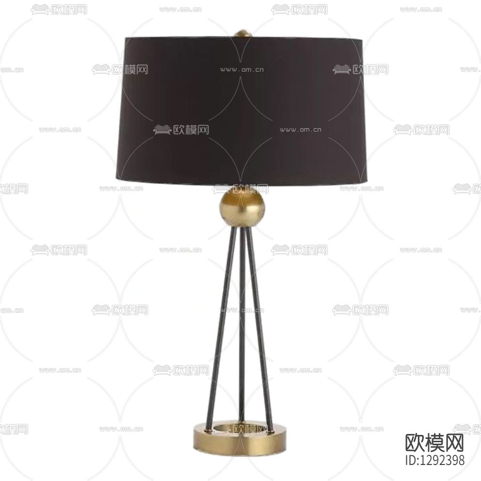 现代轻奢金属台灯下载